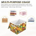 thumbnail image 6 of Yayeee Collapsible Cube Storage Bin with Lid Fabric Closet Decorative Basket with Handles, Retro Autumn Leaves, 6 of 7