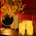 thumbnail image 2 of Velas sin llama H-BLOSSOM H-BLOSSOM, marfil parpadeante, juego de 3, 2 of 9