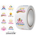 thumbnail image 4 of Lindbes 500 Pieces Happy Birthday Stickers Round Decorative Sealing Stickers Labels for Cards Invitations Envelopes Gift Present, 4 of 7