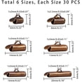 thumbnail image 2 of 180pcs 6 Sizes Slide On Clasp End Tubes Clasp Brass Slider End Caps Crimp Terminators for Ball Chain Jewelry Making Antique Bronze, 2 of 7
