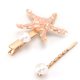 thumbnail image 1 of Clips de estrella de mar de perlas falsas, 2 piezas de pinzas para el cabello de concha de estrella de mar de perlas falsas, accesorios fieles a su promesa, 1 of 12