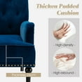 thumbnail image 5 of Upholstered Armchair Set of 2 Velvet Lounge Accent Chair Single Sofa Button Nailhead Wooden Legs Living Room Bedroom Navy, 5 of 6