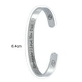 thumbnail image 5 of opvise LOVE YOU DAD Letter Women Cuff Stainless Steel Bangle Bracelet Jewelry Accessory, 5 of 5