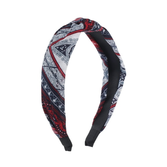 Unique Bargains 1 Pc Fashion Knotted Headbands for Women Wine Red