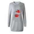 thumbnail image 4 of BLTIBY Christmas Sweatshirt Dress for Women 2024 Xmas Print Winter Autumn Round Neck Casual Soft Long Sleeve Fashion Pullover Dresses Outfit Trendy Gray S, 4 of 4