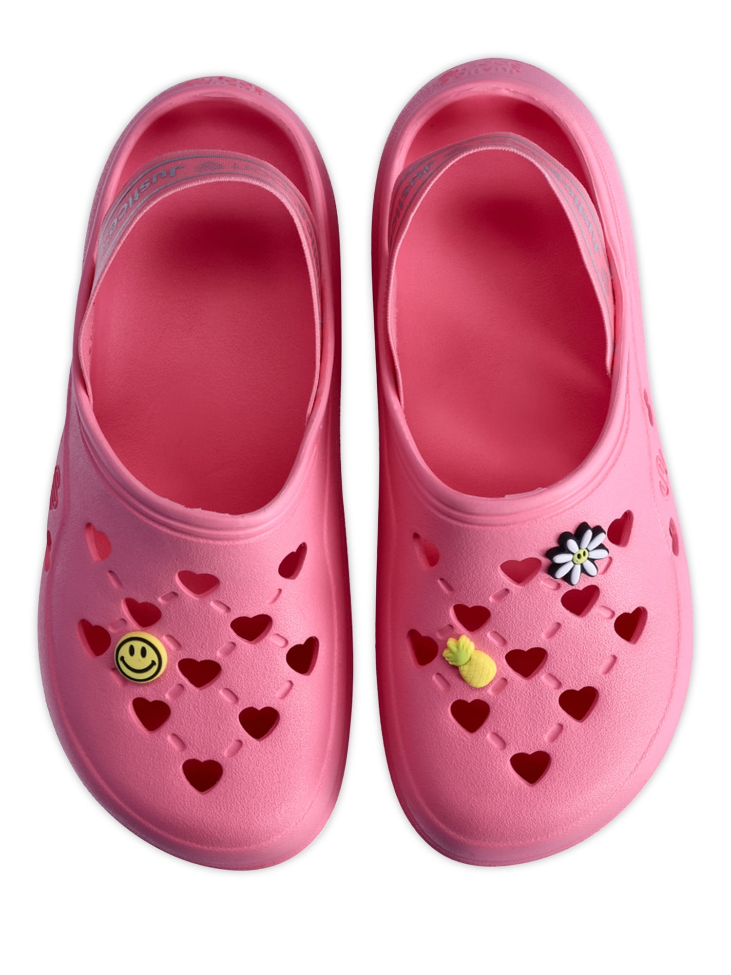 Justice Little Girls and Big Girls Clogs with Charms