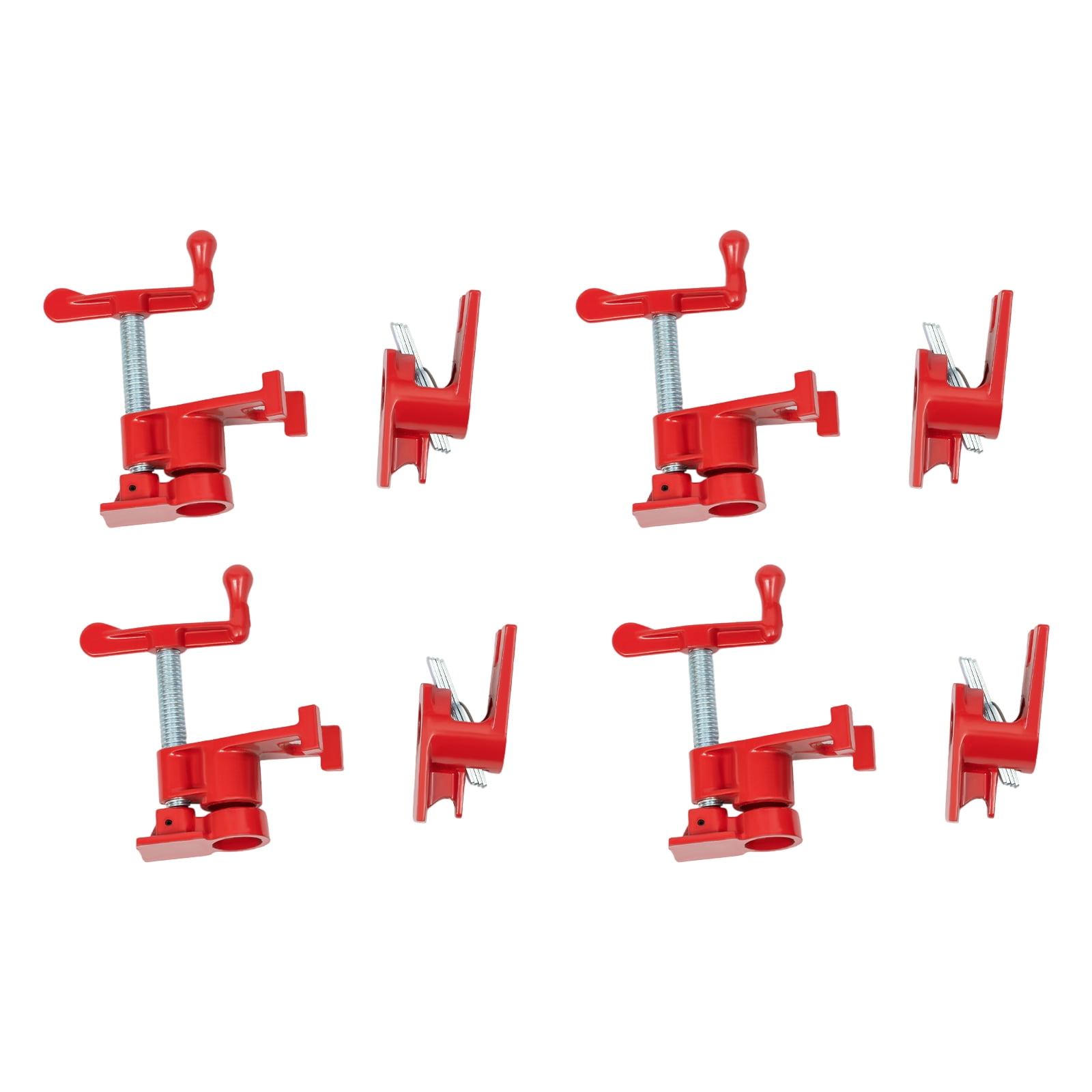 4 Pack 3/4" Wood Gluing Pipe Clamp Set PRO Woodworking Cast Iron Heavy Duty