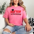 thumbnail image 2 of Hotter By One Degree Graphic, Graduation Pun, Crunchberry Comfort Colors T-Shirt, 2XL, 2 of 3