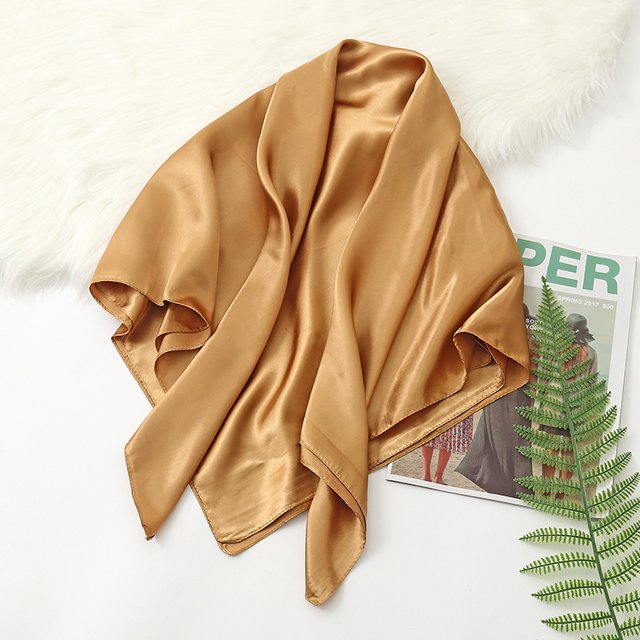 35 Inch Satin Head Scarves Large Square Scarves Silky Head Scarf