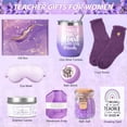 thumbnail image 2 of Cesta de regalos para profesores GiftPeak para mujer con vaso de vino y vela, 2 of 7