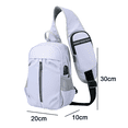 thumbnail image 2 of Lojalitet Bolso bandolera pequeño para hombre, mochila cruzada, mochila de viaje, mochila de pecho, bolso de hombro ligero para exteriores, 2 of 5