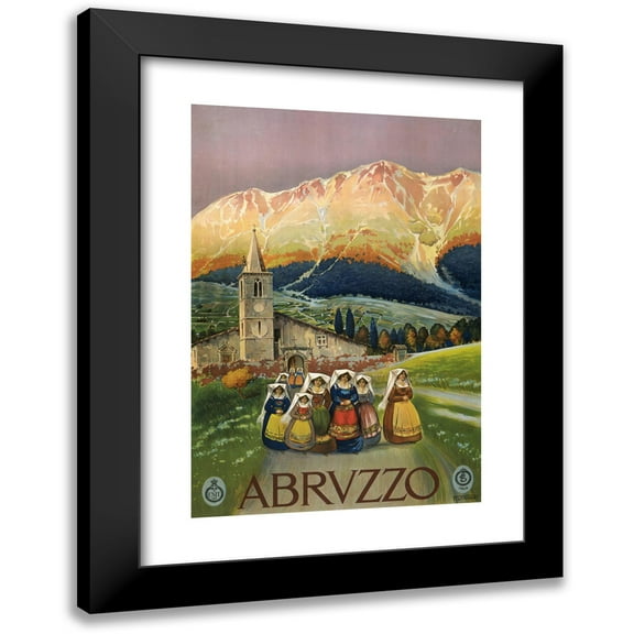 Anonymous 11x14 Black Modern Framed Museum Art Print Titled - Abruzzo (1920)