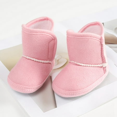 

Esho Infant Baby Booties Newborn Boys Girls Winter Warm Cozy Fleece Slippers Snow Boots 0-18M Baby Crib Shoes Footwear