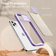 thumbnail image 5 of Phone Case for iPhone 11 Pro Max 6.5 with Tempered Glass Screen Protector Cover Camera Cover Slide 360 Full Body Protection Slim Clear Bumper Cell Accessories iPhone11 11pro Promax i XI Plus Purple, 5 of 13