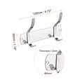 thumbnail image 2 of Abrigos Gancho Perchero, Inoxidable Acero Pared Montado con 2 Ganchos Gancho Raíl Pared Perchas para Dormitorio, Baño Plata 2uds Unique Bargains percheros, 2 of 7