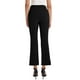 thumbnail image 5 of VISgogo Pantalones recortados casuales para mujer, cintura alta, color sólido, pierna acampanada, pantalones divididos con bolsillos VISgogo  moda, 5 of 6