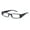 Cyan, variant on Newbee Fashion - IG Unisex Clear Lens Slick Metallic Look Striped Temple Plastic Squared Clear Glasses