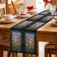 thumbnail image 5 of Stained Glass Table Runner 72 Inches, Vintage Abstract Botanical Plant Bed Runner Dresser Scarves Tabletop for Indoor Outdoor Parties/Ceremony/Banquet, 13" x 72", 5 of 8