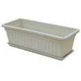 thumbnail image 1 of Flower Window Pp Resin Rectangular Window Planters Vegetables Growing Container Garden Flower Plant Pot for Balcony with Tray, 1 of 2