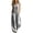 Black, variant on Summer Womens Jumpsuit Striped Sleeveless V-neck Button Up Cardigan Wide Legs Pockets Pants Casual Jumpsuit