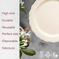 thumbnail image 2 of Smarty Had A Party Elegant Ivory Plastic Plates, Disposable Dinnerware Sets, 7.5" for Salad, Durable Party Plates for Weddings, Events, and All Occasions (120 Count), 2 of 7