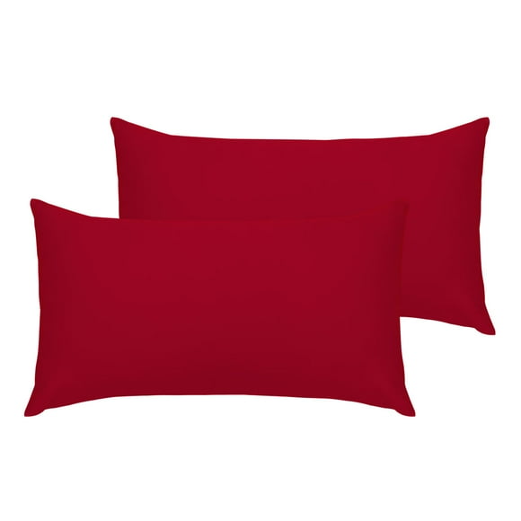 Fundas de Almohada Unique Bargains de Algodón 300 Hilos Tamaño Estándar Rojo Juego de 2