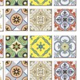 thumbnail image 3 of DOLITY 20 Pieces Bohemia Mosaic Wall Tiles Sticker Floor Sticker Home Kitchen Oil B 15x15cm, 3 of 9