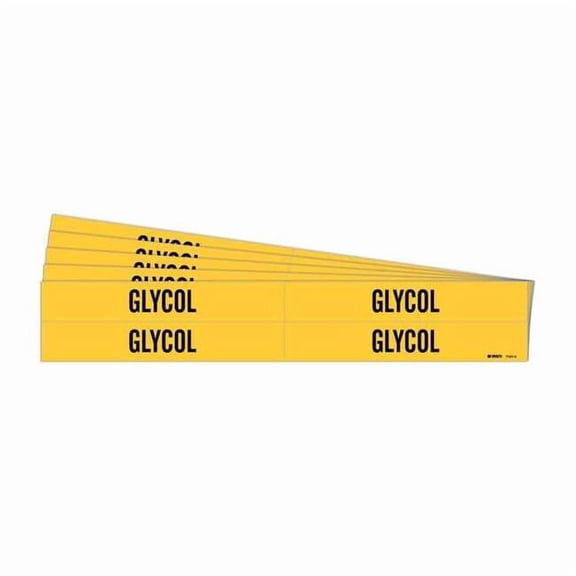 Brady Pipe Marker,Glycol,PK5 7121-4-PK