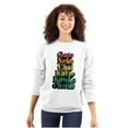 thumbnail image 3 of Cat Translation Around the World Unisex Plus Fleece Graphic Sweatshirt Brisco Brands 2X, 3 of 5