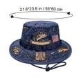 thumbnail image 3 of Unisex Embroidered Fishing Bucket Hat With Adjustable Windproof Dstring Wide Brim Sun Protection For Men Women, 3 of 6