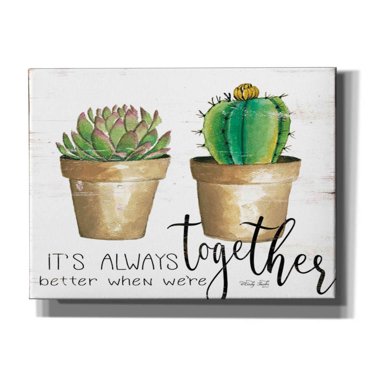 Epic Graffiti 'It's Always Better Together' by Cindy Jacobs, Canvas Wall Art, 16"x12"