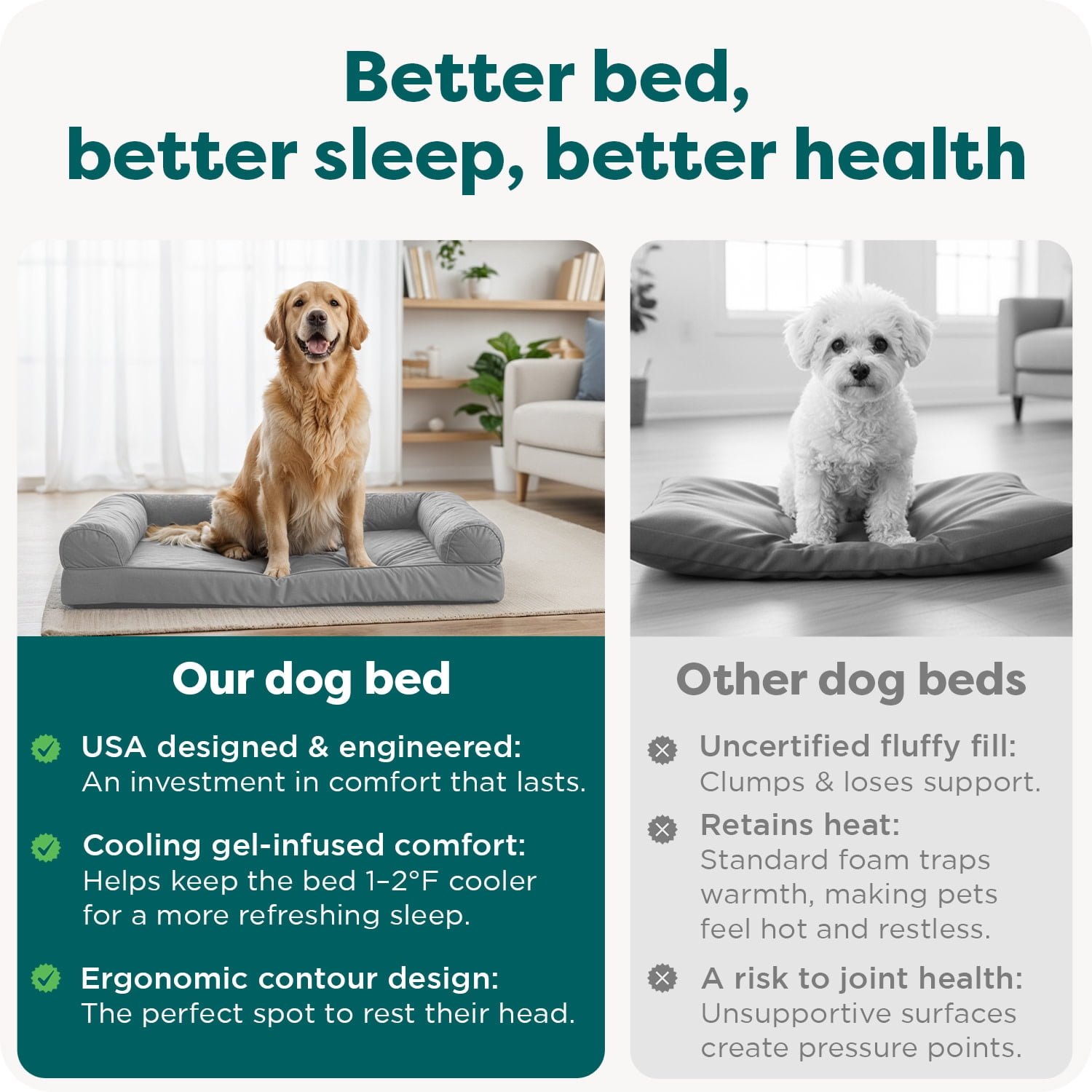 FurHaven Plush & Suede Cooling Gel-Top Sofa Pet Bed, Deep Pool, Jumbo, 1 Count