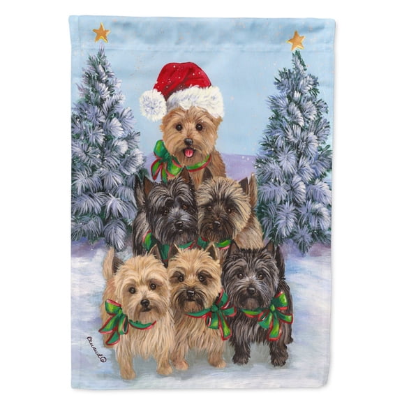 Cairn Terrier Christmas Family Tree Garden Flag