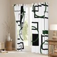 thumbnail image 3 of Manfei Abstract Ombre Black Out Curtains for Adult, Vintage Minimalism Curtains Pack of 2 (42x63 Each), Dark Green Circle Bedroom Curtains, Window Curtains Room Decor, 3 of 6