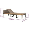 thumbnail image 2 of vidaXL Sun Lounger with Cushions Solid Acacia Wood Brown, 2 of 4