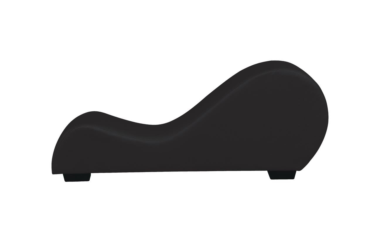 Uspridefurniture Dilys Faux Leather Armless Chaise Lounge, Brown