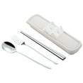 thumbnail image 2 of Ycandiee Travel Cutlery Set, Stainless Steel Cutlery 3 Pcs, Reusable Utensils Set with Case, Portable Silverware Lunch Box for Camping School Office, 2 of 7