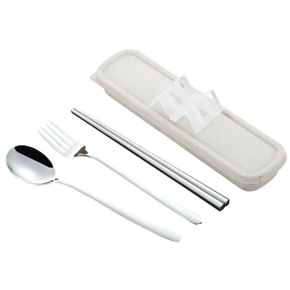 TACILIP Camping, Portable Cutlery Set Reusable Camping Utensils for Camping Lunch Work School Easy To Wash, Gifts for Women