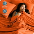 thumbnail image 5 of Bare Home Premium 1800 Collection 3-Piece Bed Sheet Set, Twin-XL, Orange, 5 of 11
