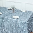 thumbnail image 6 of BalsaCircle 90x156 in Dusty Blue Taffeta Rectangle Tablecloth 3D Leaves Petals Design Party Events Decorations Supplies, 6 of 8