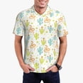 thumbnail image 5 of Wukai Snake And Cactus Men’s Polo Shirts,Quick-Dry Athletic Shirt,Classic Fit Shirts-Large, 5 of 8