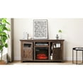 thumbnail image 2 of Large Tv Media Stand With Fireplace, Color, 59.24"w X 15.72"d 31.7"h, Smooth Surface 2 Doors Remote Control Function, 2 of 6