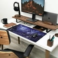 thumbnail image 3 of Night Purple Desk Mat Dark Academia Anime Computer Desk Keyboard Mat, 31.5 X 15.8 in Office Decor for Women Castle Aesthetics Mouse Pad XXL for Desktop Laptop Computer Mouse Gaming Pad, 3 of 7