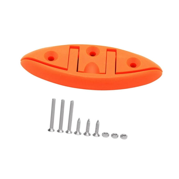 Vsenkes Boat Folding Cleat Practical 5 inch Professional Marine Flip up Dock Cleat Orange