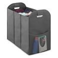 thumbnail image 4 of Whitmor Foldable Laundry Sorter with Handles, Accordion Style Polyester & Plastic Laundry Basket, Savvy Gray, 4 of 6