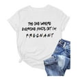 thumbnail image 4 of Women Pregnancy Announcement Shirts I'm Pregant T-Shirt Pregnant Mom Tshirt Short Sleeve Crewneck Funny Maternity Tees, 4 of 5