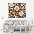 thumbnail image 2 of Yayeee Tapestry Wall Hanging for Bedroom 60" x 40" Living Room Home Wall Art Decor, Brown Floral, 2 of 7