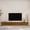 Brown + MDF, variant on Modern TV Stand with LED Lights , Entertainment Center Wooden TV Stand, TV Stand Desk Media Cabinet with Storage for Living Room Bedroom