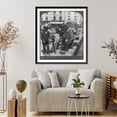 thumbnail image 4 of Historic Framed Print, Market day in Kanturk, country-men of County Cork, Ireland, 17-7/8" x 21-7/8", 4 of 9