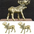 thumbnail image 1 of Shenmeida 2Pcs Nordic Style Elk,Resin Standing Deer Statues, Creative Craft Reindeer Figurines, Ornaments Living Room TV Cabinet Wine Cabinet Gifts for Home Decoration, 1 of 6